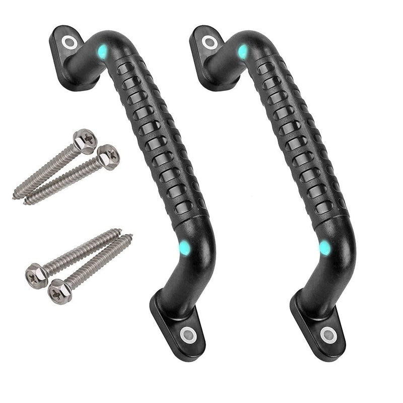 Dakzhou 2 Luminous Playground Safety Handles, Sturdy Swing Sets Safety Grab Toys, Jungle Gymnastics and playroom Ladder Handles, Door Handles, bunk Bed Handles (Black) - NewNest Australia