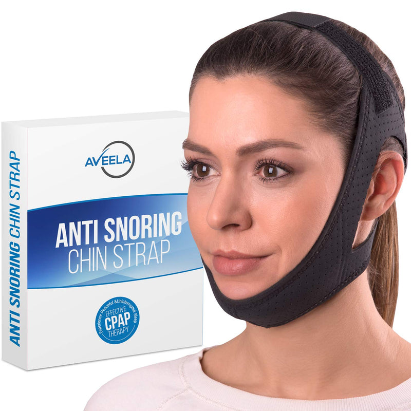 Aveela Premium Anti Snoring Chin Strap for CPAP Users - Most Effective Snoring Solution - High-End Itch-Free Comfortable Breathable Material for Uninterrupted Sleep S - NewNest Australia