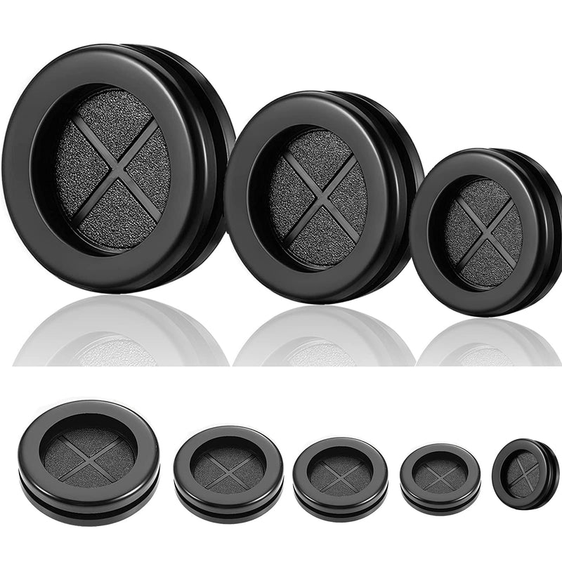 85PCS Rubber Grommet Kit 5 Sizes Double Sided Round Electrical Wire Gaskets Cable Protection Firewall Hole Drill Hole Synthetic Rubber Plug Assortment Set for Automotive, Plumbing, PC Hardware, Piano - NewNest Australia