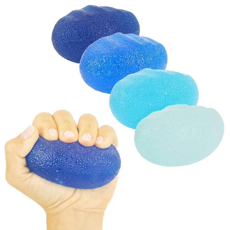 Vive Hand Exercise Eggs - Sensory Squishy Ball for Stress Relief and Grip Strengthening Therapy - Wrist Strength Trainer Equipment - Squeeze Toy for Kids, Adults, Women and Men - for Arthritis 4 - NewNest Australia