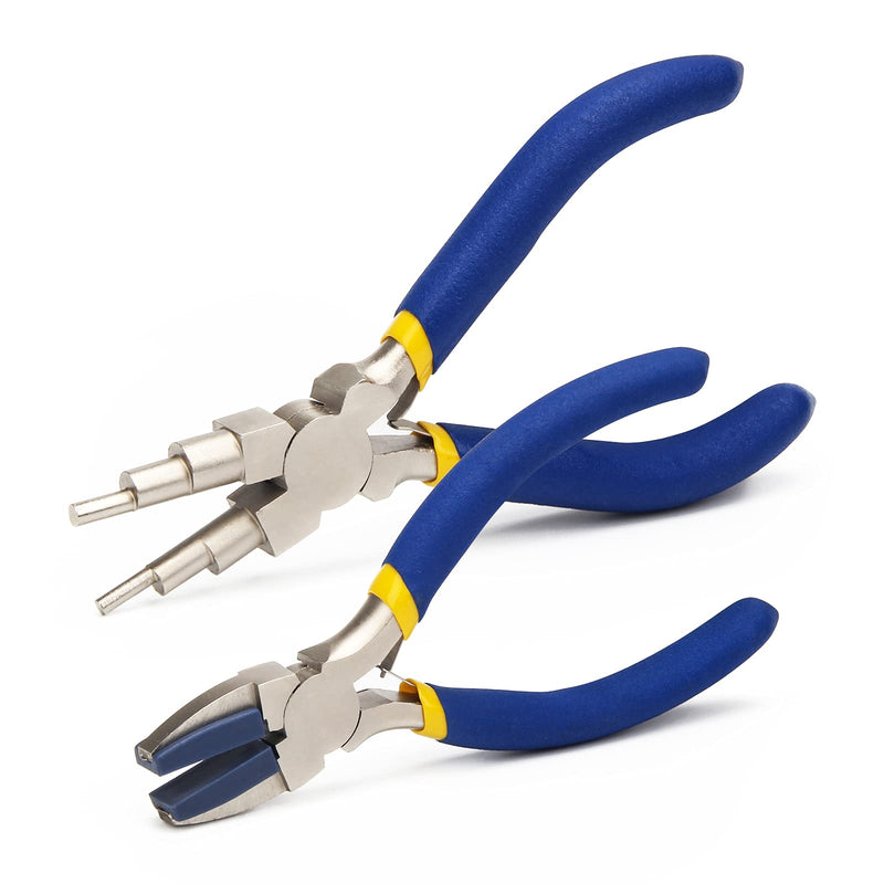 Jewelry Making Nylon Pliers Sets, AngleKai 6 IN 1 Jewelry Bail Making Pliers and Nylon Jaw Flat Nose Pliers Loop Pliers for Jewelry Making, Jump Ring (blue) Blue - NewNest Australia