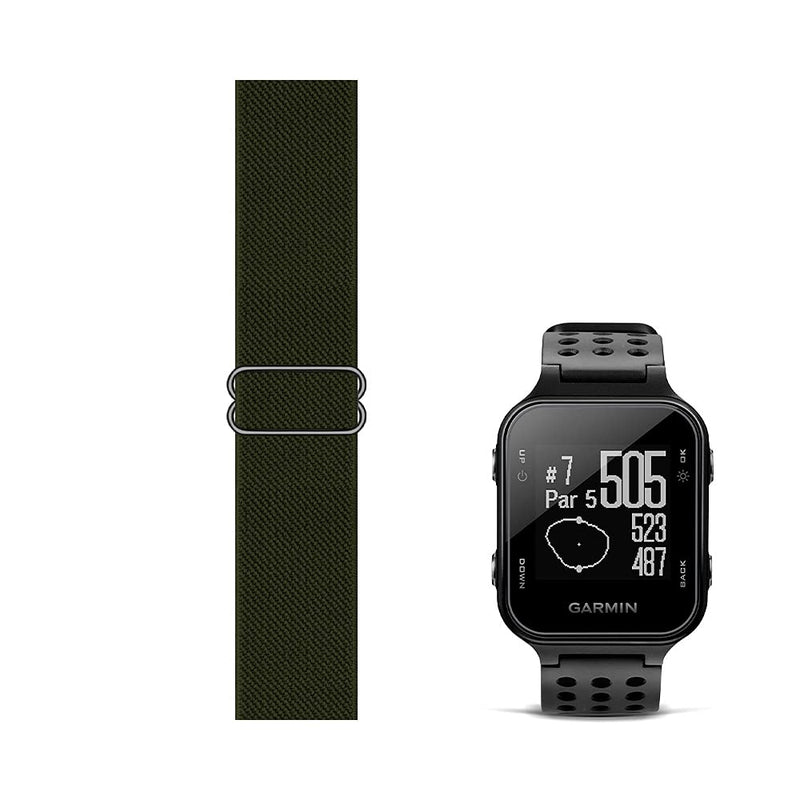 C2D JOY Stretchy Loop Nylon Strap Compatible with Garmin Approach S20/S5/S6 Watch Bands Replacement Accessory Adjustable Elastic One Size (Fits 5.1"-8.7" wrists) Army Green - NewNest Australia