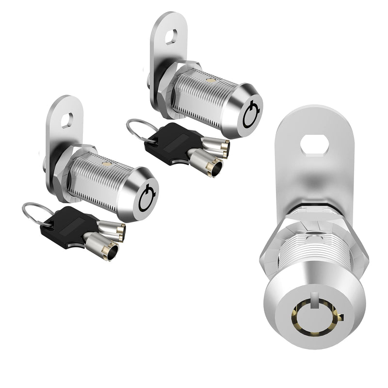 2 Pack Cam Locks Keyed Alike, 1-1/8" Cabinet Locks with Keys, RV Storage Lock Secure RV Compartment Door Toolbox Mailbox Lock Replacement Set, Zinc Alloy 2 Pack 1-1/8 Inch - NewNest Australia