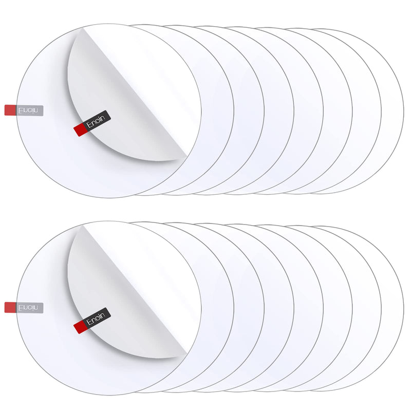 Enoin 16pcs Clear Acrylic/Plexiglass Sheet 2 Inch Disc Circle Plastic Sheet 0.060" 1/16 Inch Thick, Transparent Board Panel for Glass, DIY Project,Picture Frame,Paintings, Art Craft 2'' 16 - NewNest Australia