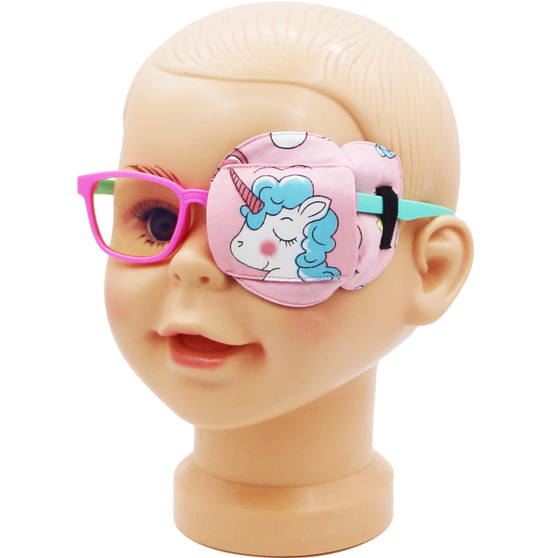 Astropic 3D Cotton & Silk Eye Patch for Kids | Girls Eye Patch for Glasses | Medical Eye Patch for Children with Lazy Eye (Blue Unicorn, Left Eye) To Cover Left Eye Blue Hair Unicorn - NewNest Australia