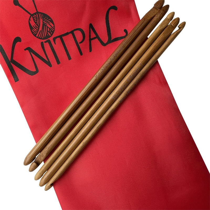 6-inch (15cm) Double Ended Tunisian Crochet Hooks, for Afghan Stitches and Socks (3 Free Patterns),Set of 5 Sizes G/4mm, 7/4.5mm, H/5mm, I/5.5mm and J/6mm, Same Size on Each end 5 sizes, US G-J (4-6mm) - NewNest Australia