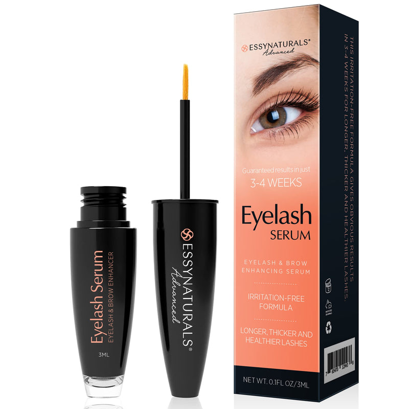 EssyNaturals Eyelash and Brow Growth Serum Irritation Free Formula, 3 Months Supply (3ml) - NewNest Australia