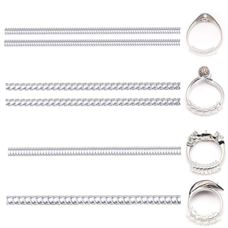 Supertina Ring Size Adjuster for Loose Ring Clear Silicone Ring Guard for Women Men Four Different Size (12) 12 - NewNest Australia
