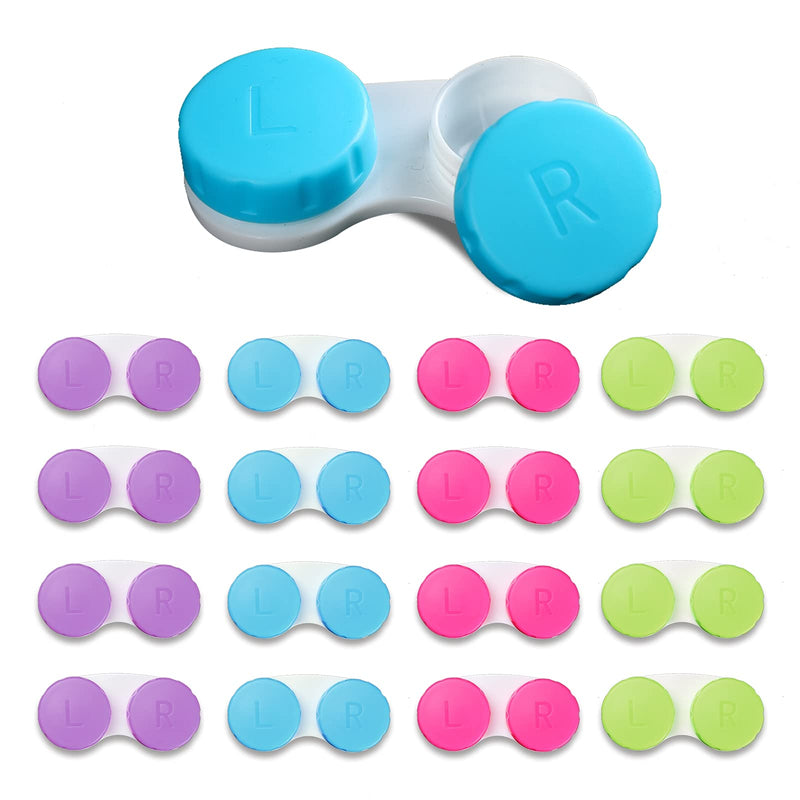 Aoutrow 16 Pack Contact Lens Case Box, Mini Contact Lens Case, Colorful Bulk Box Holder Container, Contact Lens Case Set - NewNest Australia