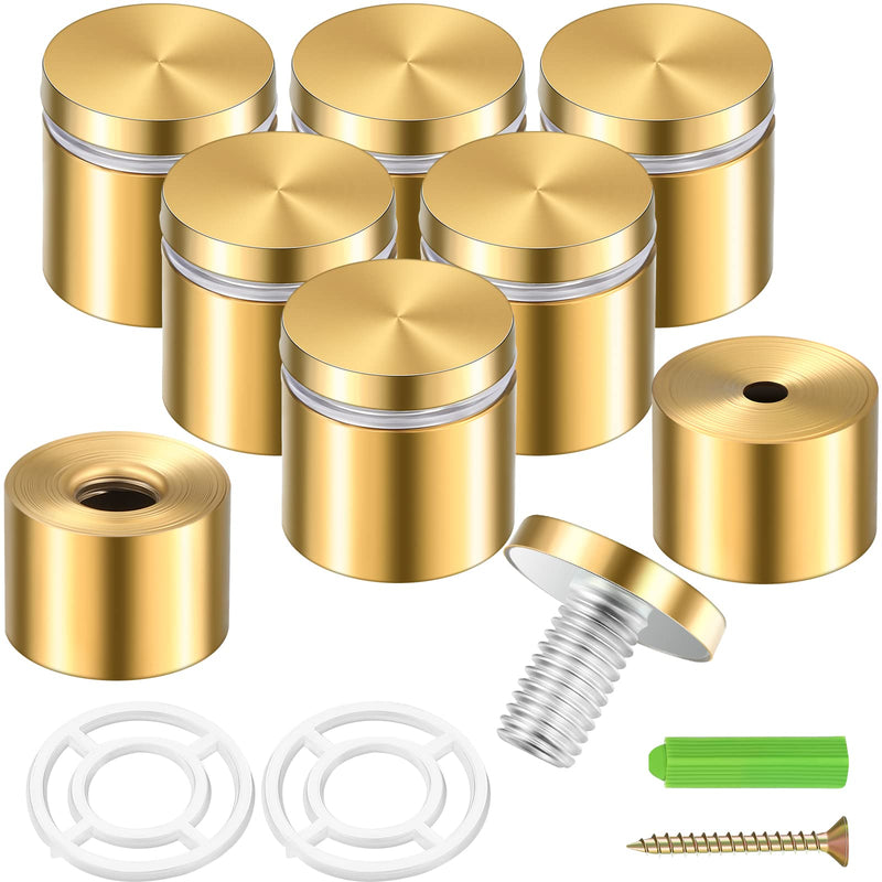 8 Sets Stainless Steel Standoff Screws Advertising Standoff Mount Metal Standoff Hardware Wall Sign Mounting Hardware for Hanging Acrylic Picture Frame (1 x 1 Inch) 1 x 1 Inch - NewNest Australia