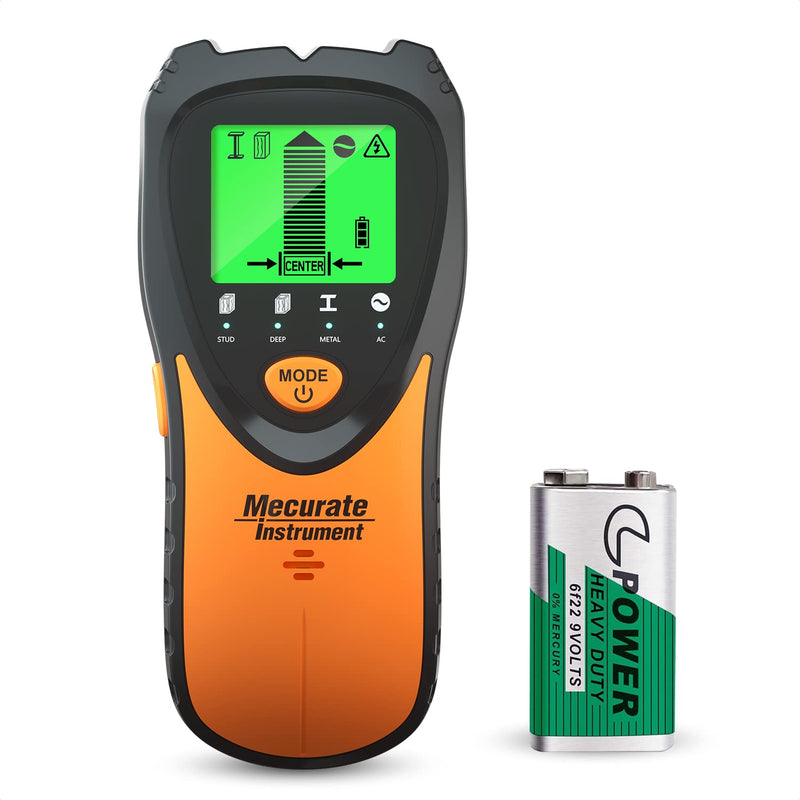 Mecurate Stud Finder Wall Scanner Sensor - 5 in 1 Electronic Stud with LCD Display & Audio Alarm for Wood AC Live Wire Metal Studs Detection Joist Pipe - NewNest Australia