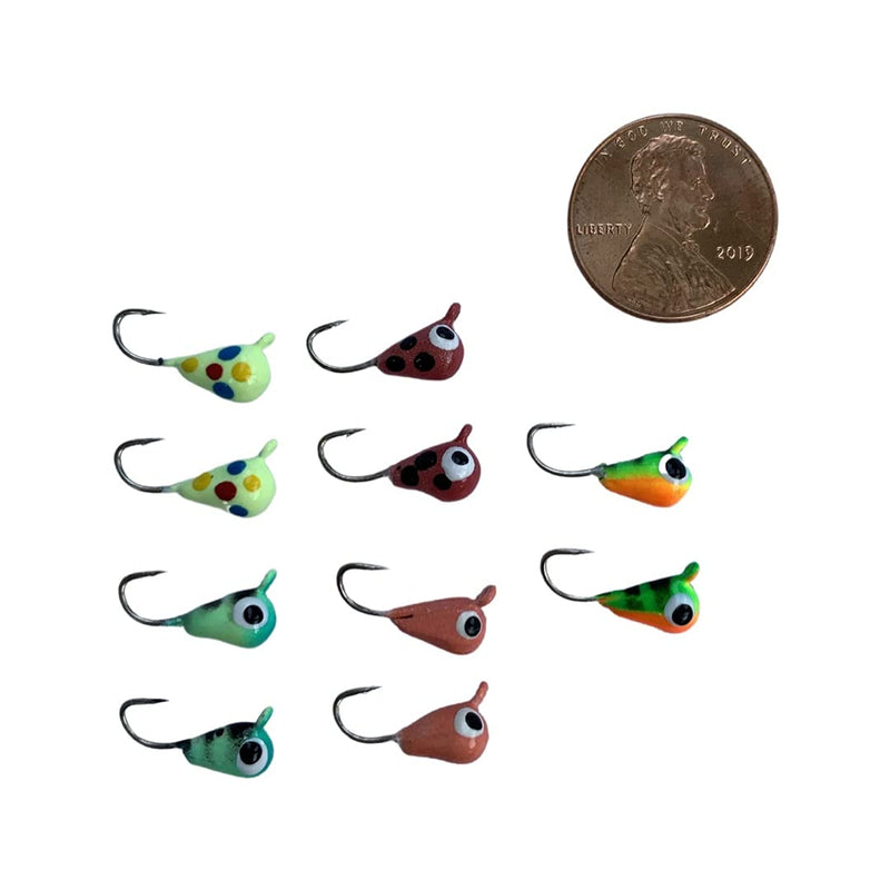 Rick's Jigs Tungsten Teardrop Glow Jig Set of 10 (5mm) - NewNest Australia