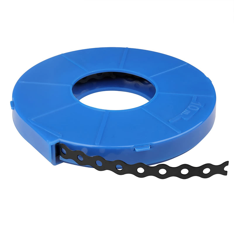 32ft Black Perforated Metal Hanger Straps with 3/16 inch Hole, 1/2 inch Width, 0.7mm Thickness, Steel Pipe Strap Tube Tension Clips - NewNest Australia