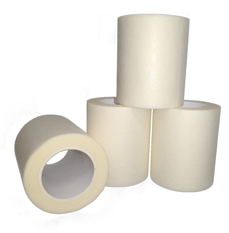 Paper Medical First Aid Surgical Tape 2" x 10 Yards [Pack of 4 Rolls] Lightweight Breathable Microporous Self Adhesive Latex Free Hypoallergenic Bandage and Wound Dressing Tape - 2 inch - NewNest Australia
