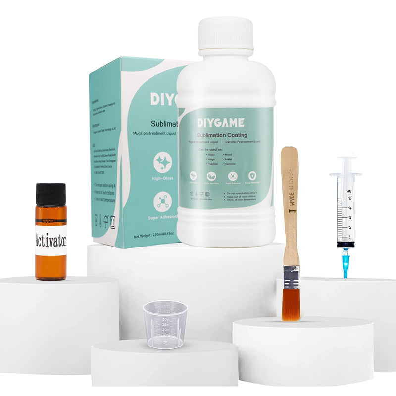 250ml Sublimation Coating for Ceramics, Mugs, Phones case, Metal, Wood, Glass, Leather, Tumbler, All Hard Surfaces Sublimation Spray with high Gloss Finish, Waterproof and Super Adhesion - NewNest Australia
