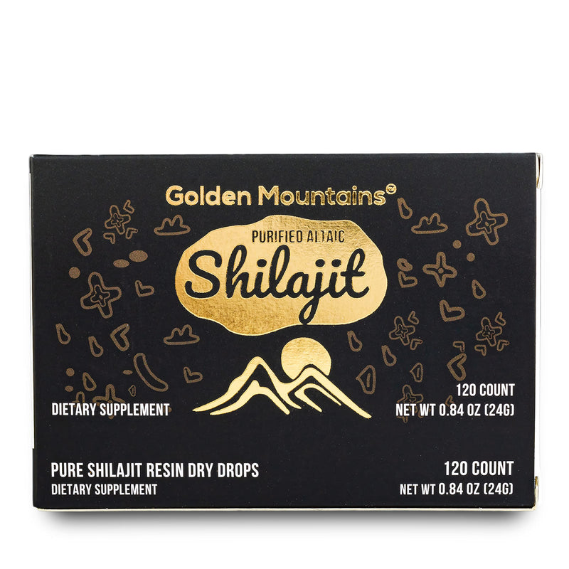 Premium Pure Shilajit Dry Drops by Siberian Green Altai "Golden Mountains" - 120 Count (200 mg) Authentic Safety & Quality Certificate - US Lab Tested Fulvic Acid - NewNest Australia