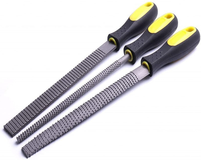 AihuiWood Rasp File Set 3 Pack Wood File Woodworking Files, Round, Half-round, Flat File Rasp High Quality Carbon Steel Rasp File for Woodworking Shaping, Sharping Wood - NewNest Australia