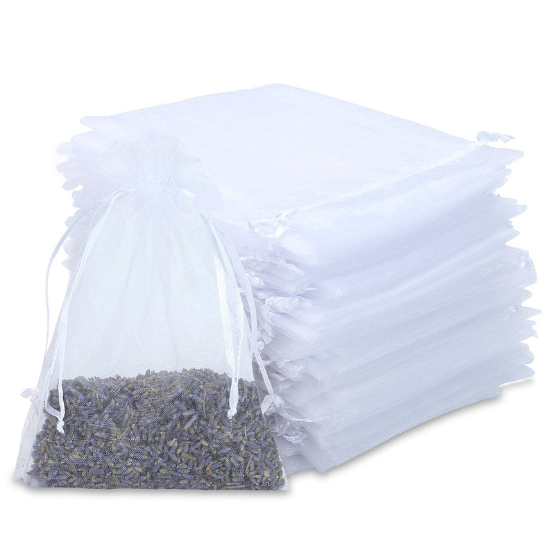 Kslong 100PCS Small Mesh Bags Drawstring 3x4,Sheer Organza Bags Drawstring for Jewelry, Mesh Party Wedding Favor Bags for Small Business,Candy,Bracelet Packaging,Empty Sachet Bags (White) White - NewNest Australia