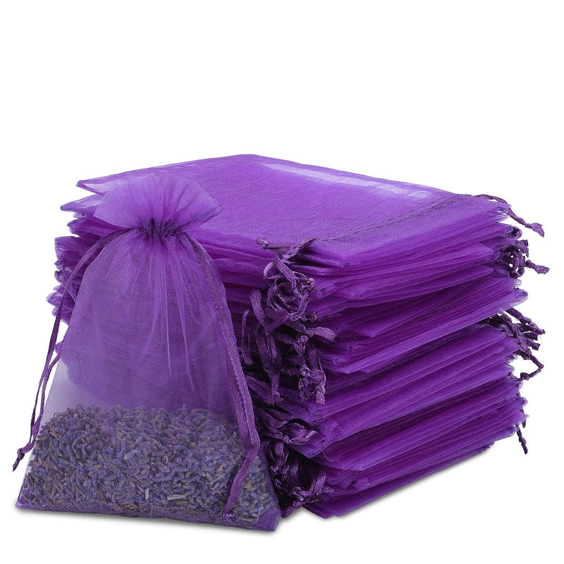 Kslong 100PCS Small Mesh Bags Drawstring 3x4,Sheer Organza Bags Drawstring for Jewelry, Mesh Party Wedding Favor Bags for Small Business,Candy,Bracelet Packaging,Empty Sachet Bags (Purple) Purple - NewNest Australia