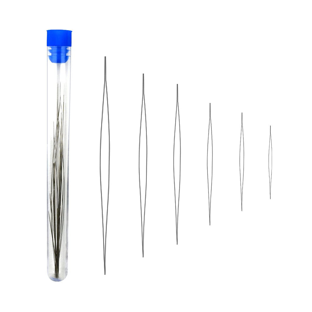 18 Pcs Beading Needles Set, 6Sizes Big Eye Beading Needles with Needle Bottle for Jewelry Making - NewNest Australia