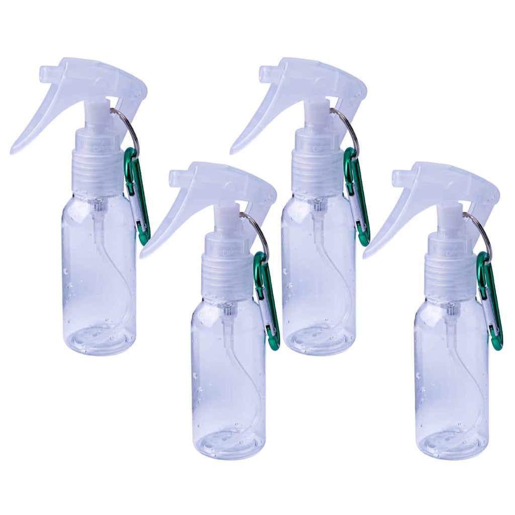 Mini Trigger Spray Bottles With Keychain, Leakproof Airtight Refillable Portable Travel Containers for Medical Alcohol Cosmetics Body Wash Toiletries Essential Oils Cleaning Solutions 4pcs (60ml/2oz each) - NewNest Australia