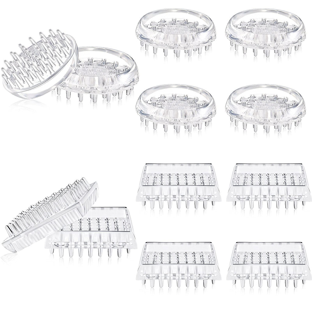 Carpet Protector Spiked Caster Cups Plastic Caster Cups Round and Square Comfortable Touch Caster Cup Spiked Furniture Cup for Sofas, Tables, Chairs Offices Bookcases Other Furniture (12) 12 - NewNest Australia