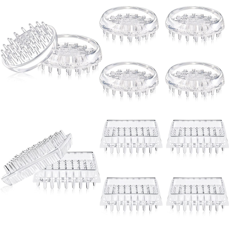 Carpet Protector Spiked Caster Cups Plastic Caster Cups Round and Square Comfortable Touch Caster Cup Spiked Furniture Cup for Sofas, Tables, Chairs Offices Bookcases Other Furniture (12) 12 - NewNest Australia