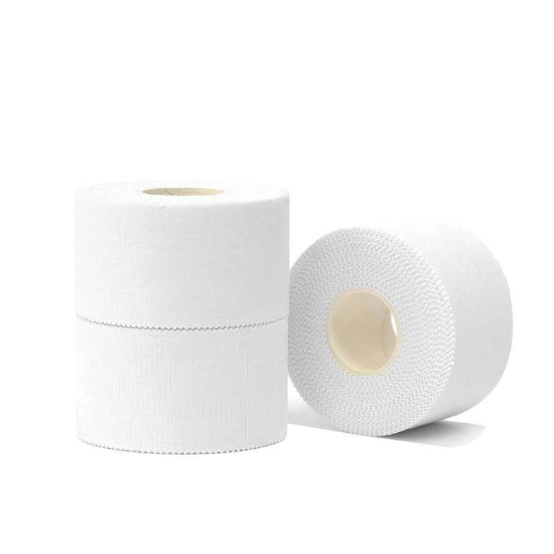 (3 Pack) Lobtery White Athletic Tape (1.5in x 15yd) Very Strong Athletic Tape No Sticky Residue for Athletes, Sport Trainers and First Aid Injury Wrap, Suitable for Fingers Ankles Wrist 3 Rolls - NewNest Australia
