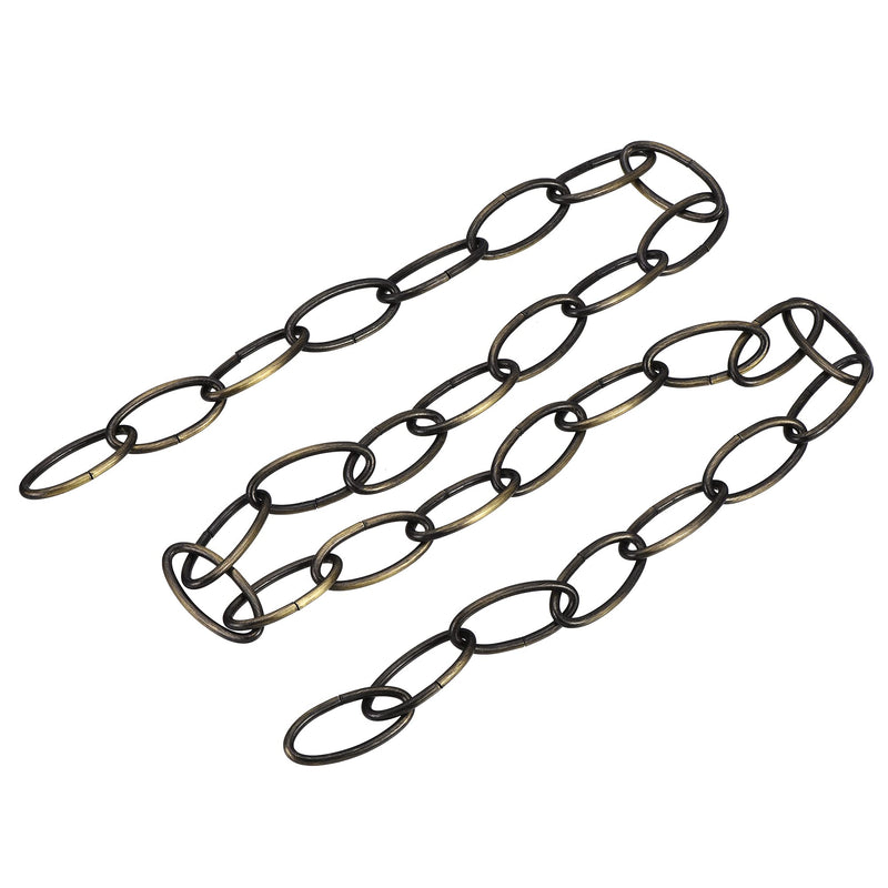MECCANIXITY Pendant Light Fixture Chain, 3.2mm Thick 1m Long Chandelier Hanging Links, Iron Electroplated Bronze, Pack of 2 - NewNest Australia