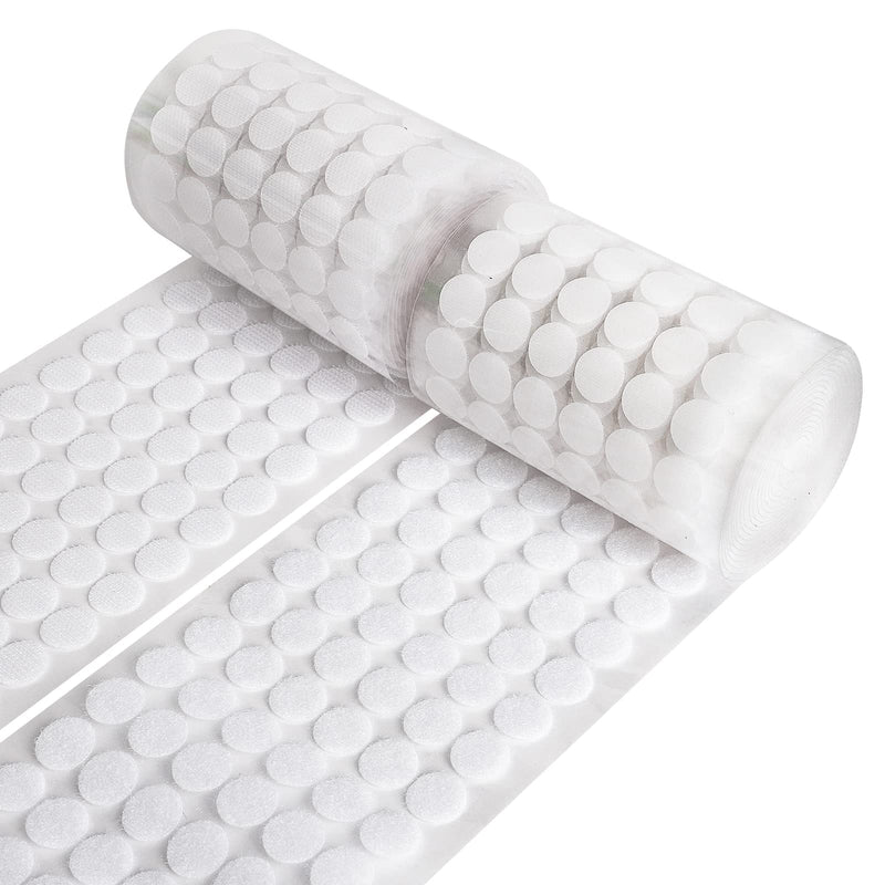 WXBOOM 2000pcs (1000 Pairs) Self Adhesive Dots 0.59" Sticky Hook Nylon Coins 15mm Loop Strips with Waterproof Glue Tapes for School Classroom Home - NewNest Australia