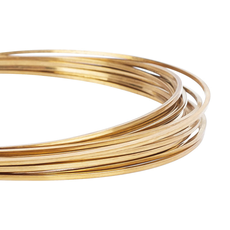 BENECREAT 15 Gauge 16.4 Feet Square Copper Wire Half Hard Gold Brass Wire for Jewelry Beading Craft Work Gold - Square - NewNest Australia