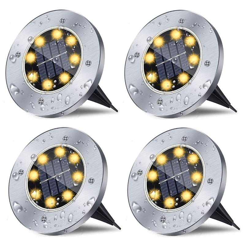 Rayolon Solar Ground Lights, Waterproof Solar Garden Lights, Upgraded Outdoor Garden Waterproof Bright in-Ground Lights, Landscape Lights for Pathway,Yard,Deck,Lawn,Patio,Walkway (4 Pack Warm Light) 4 Pack Warm Light - NewNest Australia