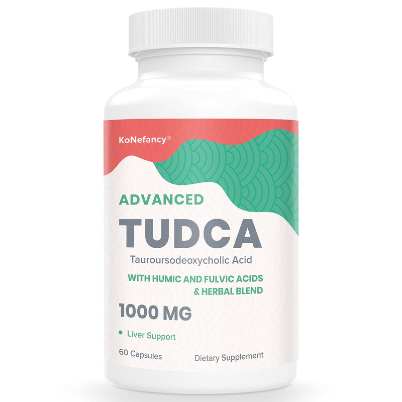 TUDCA Liver Supplements 1000 mg-Bile Salts for Liver Cleanse Detox-Milk Thistle Herbal Blend with Fulvic and Humic Acid for Liver,Digestive Health,60 Vegan Capsules(Pack of 1) 60 Count(Pack of 1) - NewNest Australia