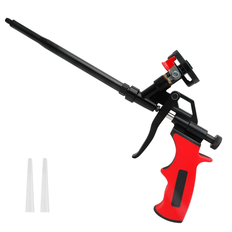 Qjaiune PU Spray Foam Gun Sealant Application Gun, Spray Insulation Expanding Foam Gun Applicator Covered with PTFE, Heavy Duty Dispensing Caulking Gun for Filling Sealing Windows Gap PTFE Coated Style - 1 Pack - NewNest Australia