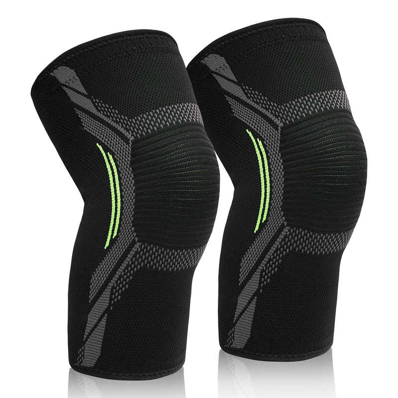 DARLIS 2 Pack Knee Braces for Knee Pain Men Women - Knee Compression Sleeve Support, Non-Slip Knee Brace for Running, Gym, Workout - High Stretch Knee Pads for Meniscus, ACL,Joint Pain S(13.8"-16.5") - NewNest Australia