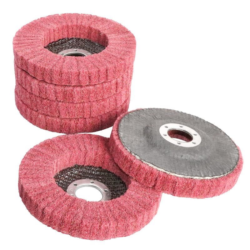 6Pcs 4.5" x 7/8" Nylon Fiber Flap Disc Polishing Grinding Wheel,Scouring pad Buffing Wheel for Angle Grinder - NewNest Australia