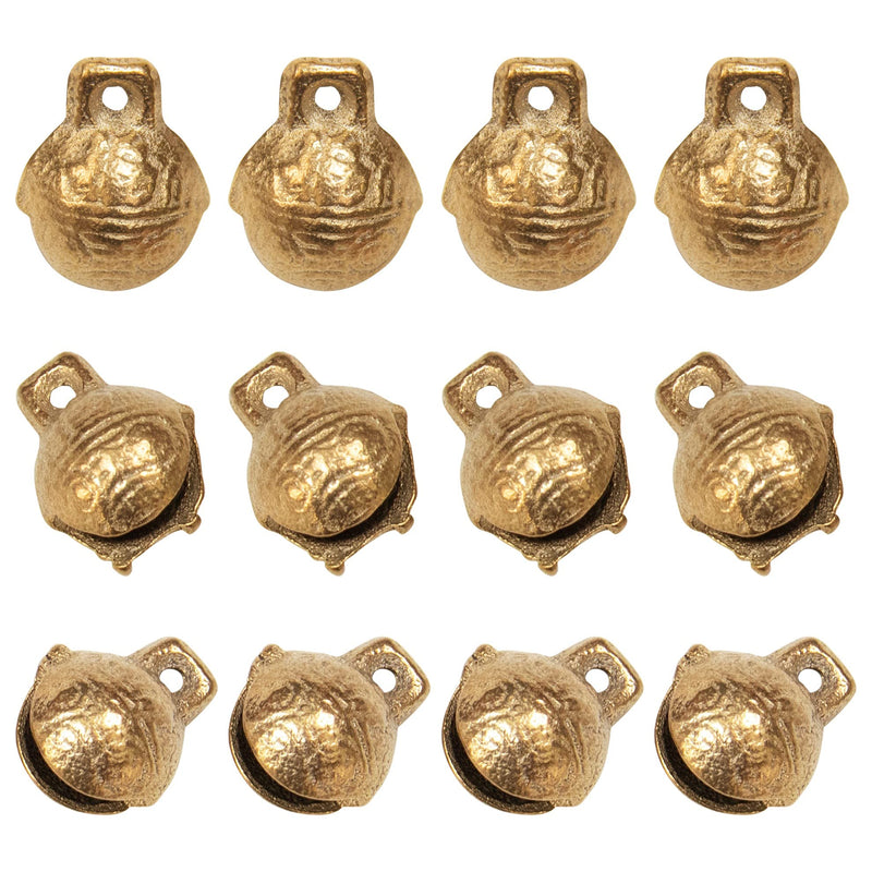 Framendino, 30 Pack Vintage Tibetan Brass Bells Mini Jingle Feng Shui Bell Charms for DIY Crafts Jewelry Making 0.6 Inch - NewNest Australia