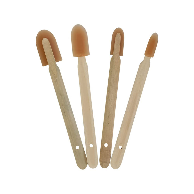 JMIBASIC Grout Caulk Finishing Tool - Assorted 4 Size Sets - Smooth Grout Sealant Silicone Caulking Tool - Rubber Spatula Spreader - Grout Sealer Applicator - Ergonomic Handle Grip (Wood) Wood - NewNest Australia