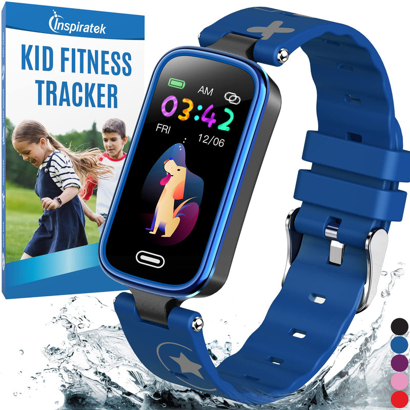 Inspiratek Kids Fitness Tracker for Age 5-16，2022 Upgraded Tracker Kids Watch，Waterproof Watch for Kids with Pedometer，Sleep Monitor & Calorie Counter，Fitness Watch for Kids Girls Boys Teen blue - NewNest Australia