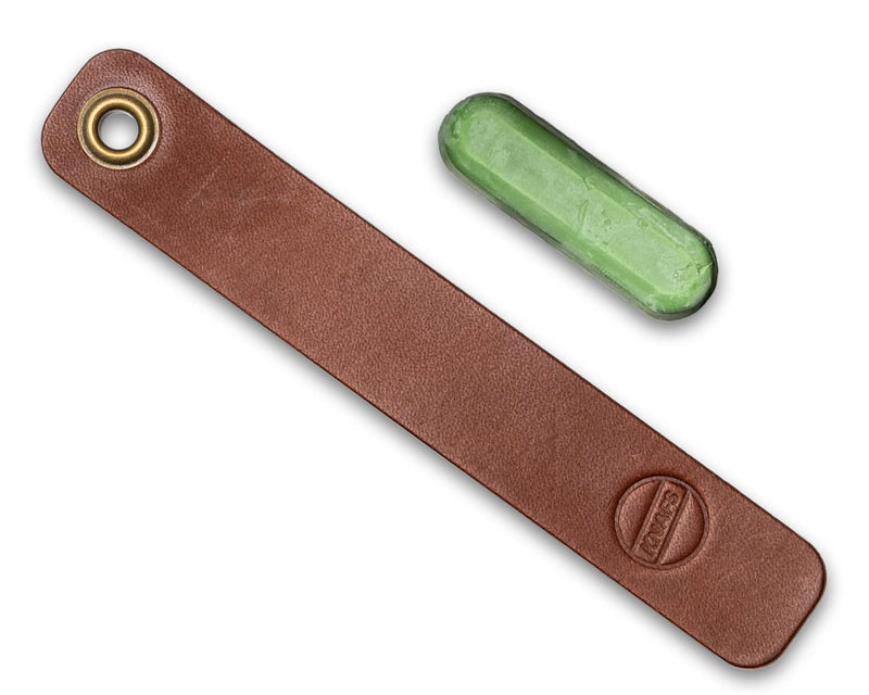 Knafs - Leather Strop for Honing Pocket Knives - Includes Stropping Compound - NewNest Australia