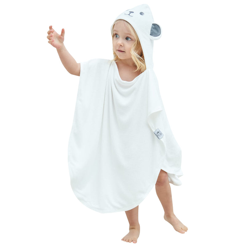 HIPHOP PANDA Bamboo Hooded Baby Towel - Soft Hooded Bath Towel with Bear Ears for Babie, Toddler,Infant, Perfect for Boy and Girl - (Bear, 21.5 x 22.5 Inch) 21.5x22.5 Inch (Pack of 1) - NewNest Australia