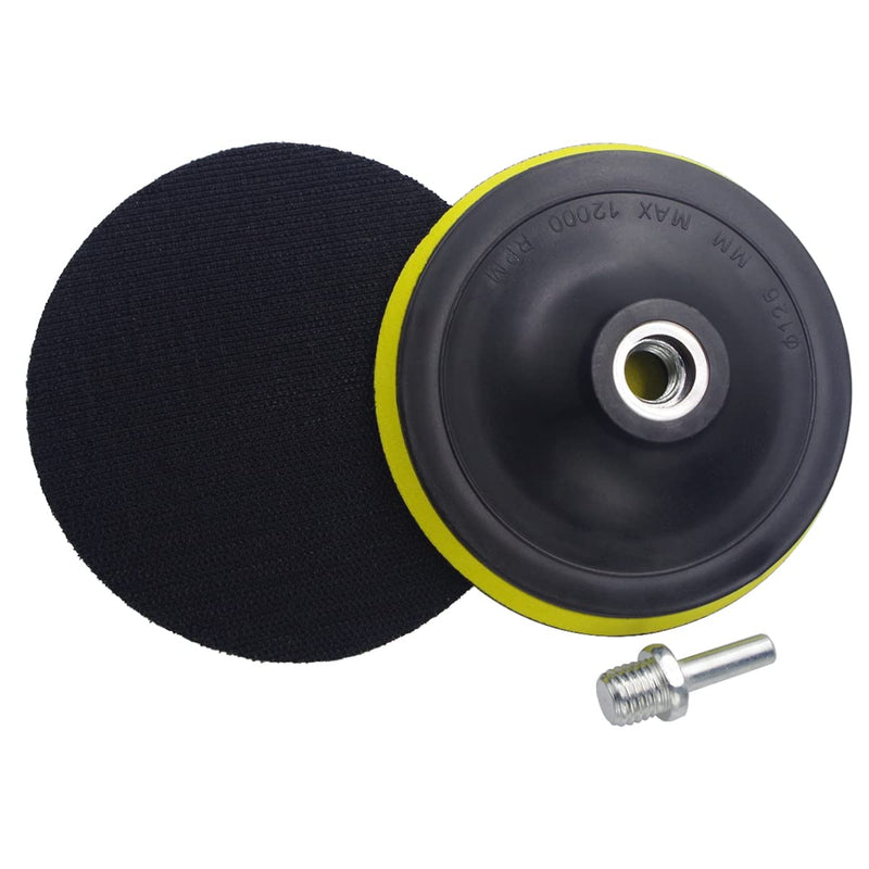 Wolfride 2PCS 5 Inch Hook and Loop Backing Pad Polishing Backing Plate M14 Thread Sanding Disc Backing Pad for Drill with 8mm Adapter - NewNest Australia