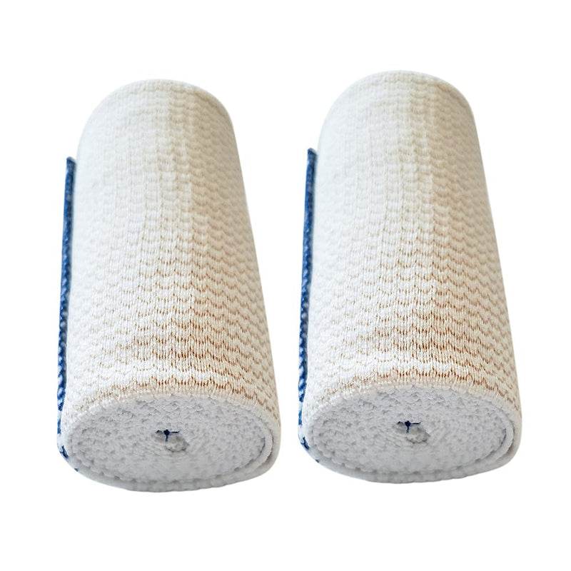 SPA SLENDER 4-inch – Sports - Hook Loop Closure – Non-Latex Bandage Elastic Wrap - Compression - Injuries - Support – 2 pcs Washable 4 inches Wide Elastic Bandage – up to 15 ft Stretched 4" Wide 2 Pack - NewNest Australia