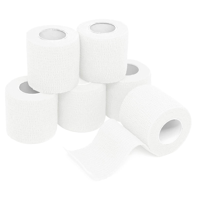 FriCARE Nonwoven Self-Adhesive Bandage, Self-Adherent Cohesive First Aid Medical Wrap, Elastic Athletic/Vet Tape for Wrist 2 Inches Wide 2 Inch x 5 Yards White - NewNest Australia