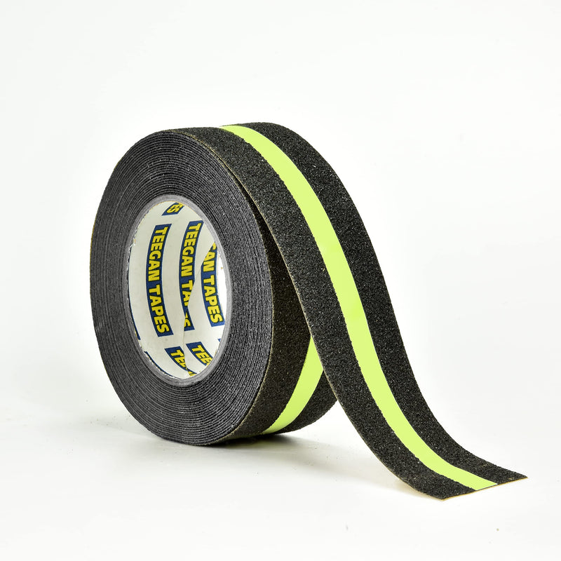 Anti Slip Tape |Grip & Friction Tape with Glow in The Dark Strip for Outside Steps, Walkways, Decks, Equipment, Wheelchair Ramps & More | Black, 2 in x 30 Ft 2 Inches x 30 Feet - NewNest Australia