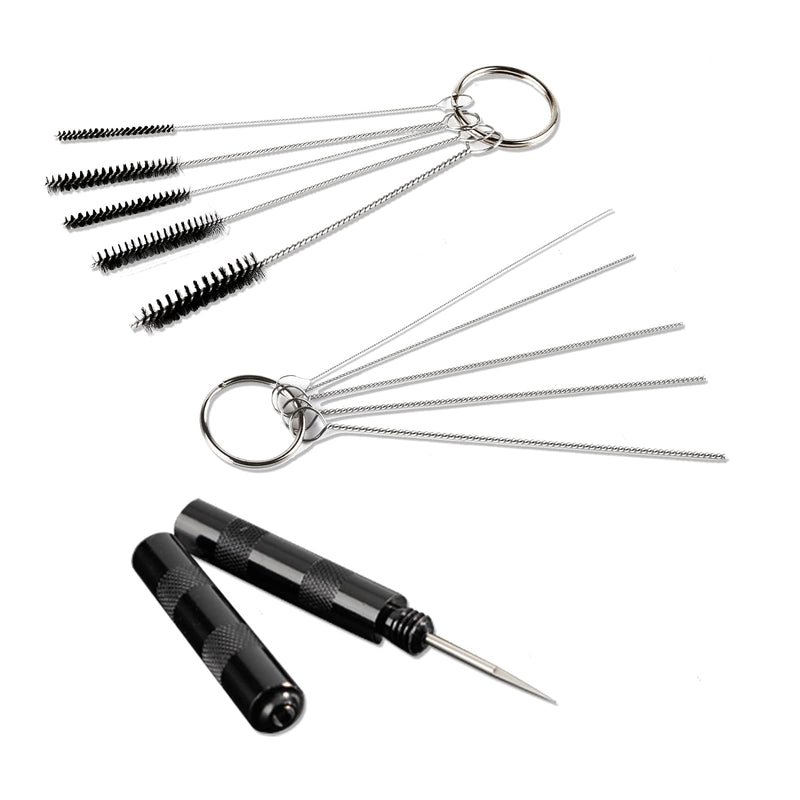 SAGUD Airbrush Painting Cleaning Tools Kit, Air Brush Accessories Spray Gun Cleaner Wash Needle with Nozzle Spanner Wrench and Stainless Steel Brushes Set - NewNest Australia