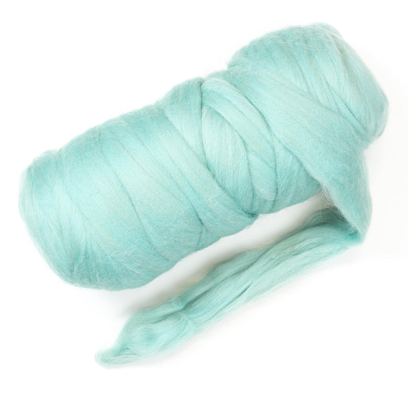 Kondoos Colored Natural Wool roving, 1 lb. Best Wool for Needle Felting, Wet Felting, handcrafts and Spinning. (Acqua, 1 lb) Acqua - NewNest Australia