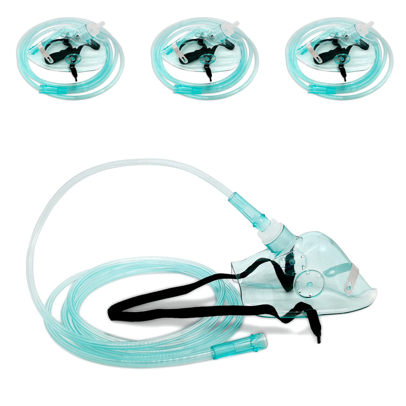 3 Pack Pediatric Elongated Oxygen Mask for Oxygen Generator with 6.6' Tubing and Adjustable Elastic Strap(Size M) Size M(Pediatric Elongated) - NewNest Australia