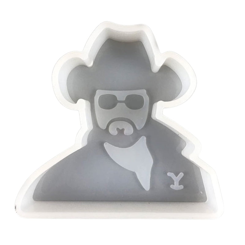 Cowboy Rip Silicone Mold | Cowboy Rip Silicone Mold for Freshies, Silicone Mold for Epoxy, Silicone Mold for Soap | 4.25" Wide x 4" Long x 1" Deep | Send Rip | Y Jacket Oven Safe - NewNest Australia
