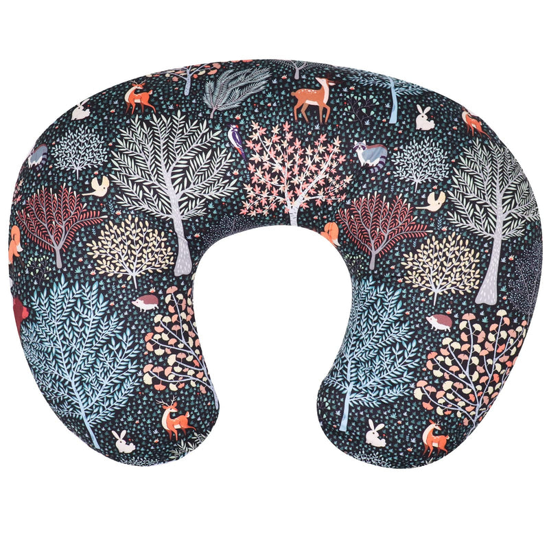Baby Nursing Pillow Cover, Woodland Breastfeeding Pillow Slipcover Girls, Nursing Pillow Case for Newborn, Soft Fabric Fits Snug On Infant, Washable & Breathable, Animals Deer Rabbit Forest animals - NewNest Australia